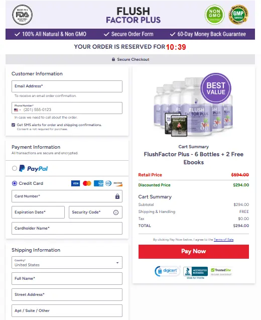 Flush Factor Plus order